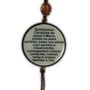 Adorno Redondo de Porta Sagrado Coração de Jesus e Imaculado Coração de Maria 2 Medalhas 36 cm x 7,5 cm