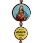 Adorno Sagrado Coração de Jesus MDF Porta Triplo Redondo