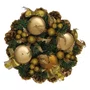 Arranjo Advento de Mesa Dourado 4 Velas - 22 cm