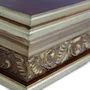 Base de Madeira para Imagem Marrom e Dourado - 15 cm x 37 cm