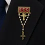 Boton ECC Vermelho com Terço 8 cm
