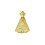 12 unid - Boton Nossa Senhora Aparecida Branco