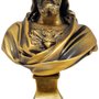 Imagem Busto Sagrado Coração de Jesus em Mármore com Pintura em Bronze - 26cm