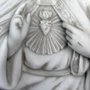 Imagem para Parede Sagrado Coração de Jesus em Mármore 28cm
