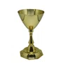 Cálice Base Octogonal Dourado 21CM