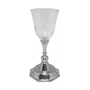 Cálice Octogonal Cristal Base Prata