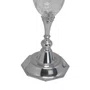 Cálice Octogonal Cristal Base Prata