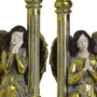 Candelabro 2 Anjos Dourados Rezando - 31 cm