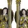 Candelabro 2 Anjos Dourados Rezando - 31 cm