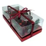 Candelabro com Arranjos de Natal Conjunto com Dois Vermelho