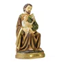 Imagem de São José Sentado com Menino Jesus de Resina Importada - 22 cm