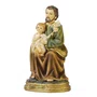 Imagem de São José Sentado com Menino Jesus de Resina Importada - 22 cm