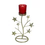 Candelabro Natalino 1 Copo Vermelho com Vela - 27 cm