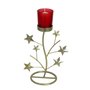 Candelabro Natalino 1 Copo Vermelho com Vela - 27 cm
