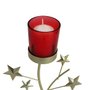 Candelabro Natalino 1 Copo Vermelho com Vela - 27 cm