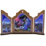 Capela Aberta Natal Estrelado MDF 17 cm x 29 cm