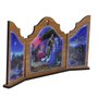 Capela Aberta Natal Estrelado MDF 17 cm x 29 cm