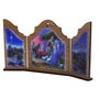 Capela Aberta Natal Estrelado MDF 17 cm x 29 cm
