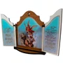 Capela com Porta Desenhada de São Miguel Arcanjo Mdf - 17 cm X 14 cm