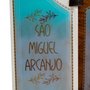 Capela com Porta Desenhada de São Miguel Arcanjo Mdf - 17 cm X 14 cm