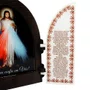 Capela com Portas Resinado Jesus Misericordioso - 18 cm x 26 cm
