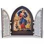 Capela com Portas Resinado Nossa Senhora Desatadora Dos Nos - 18 Cm X 26 Cm