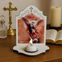 Capela com Vela São Miguel Arcanjo em MDF - 17 cm x  14 cm 