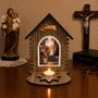 Capela da Sagrada Família Estrela de Davi Porta Vela - 23 cm x 15 cm