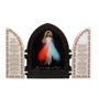 Capela com Portas Resinado Jesus Misericordioso - 18 cm x 26 cm