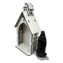 Capela MDF Branca com Imagem de Resina 11 x 21 cm
