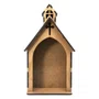 Capela Mdf Cru com Imagem de Resina 11 X 21 Cm