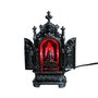 Capela Metal Prata Velha de Nossa Senhora Aparecida Luz Vermelha