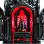 Capela Metal Prata Velha de Nossa Senhora Aparecida Luz Vermelha