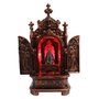 Capela Metal de Nossa Senhora Aparecida Luz Vermelha - 19 cm