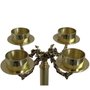 Coroa do Advento Ouro Velho com Pedestal 4 Velas 101 cm x 32 cm