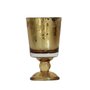 Castiçal de Vidro Gold - 16 cm
