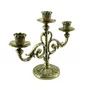 Castiçal Três Velas Bronze - 21 cm x 27 cm