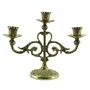 Castiçal Três Velas Bronze - 21 cm x 27 cm