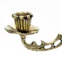 Castiçal Três Velas Trabalhado Bronze - 30 x 31 cm