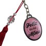 Chaveiro Chapa Dia das Mães com Pompom