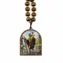 Chaveiro de Madeira São Cristóvão Imbuia Mosquete Dourado