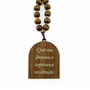 Chaveiro de Madeira São Cristóvão Imbuia Mosquete Dourado