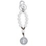 Chaveiro Dezena Craquelado Branco 16cm
