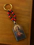 Chaveiro Madeira Imaculado Coração de Maria Contas