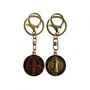Chaveiro Medalha de São Bento Dourado - 9 cm