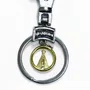 Chaveiro Mosquete de Nossa Senhora Aparecida Redondo Dourado Inox