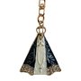 Chaveiro Mosquete Nossa Senhora Aparecida Dourado com Strass