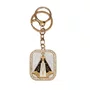 Chaveiro Nossa Senhora Aparecida Quadrado Dourado