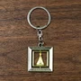 Chaveiro Quadrado de Nossa Senhora Aparecida Dourado Inox