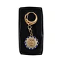 Chaveiro São Bento Mosquete Dourado com Strass - 9,5 cm 